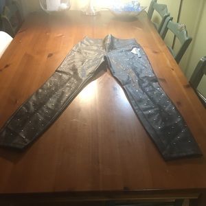 Inc. Black Pleather Skinny Pants